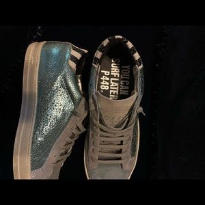 P448 John Glitter Sneaker (Blue Glitter )